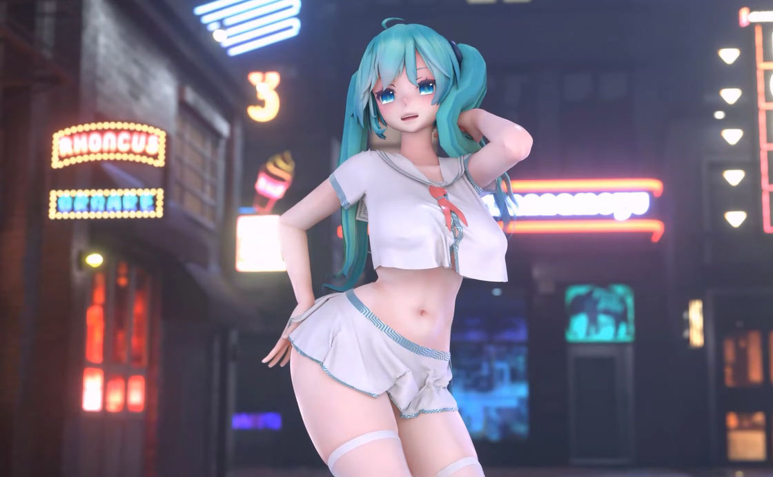 [MMD/2K画质] MIKU – Layin’ Low  100 / 初音 [215MB]-神域次元