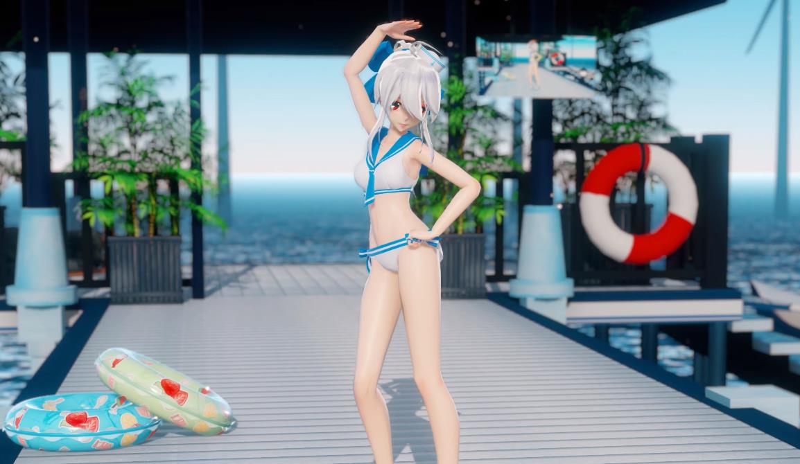 [MMD/4K画质](弱音HAKU) – DEEP BLUE TOWN [335M]-神域次元