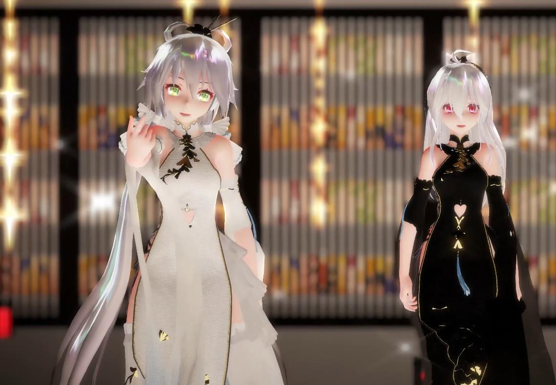 [MMD/4K画质]Luo Tianyi(洛天依)and HAku(弱音)Double happiness [516M]-神域次元