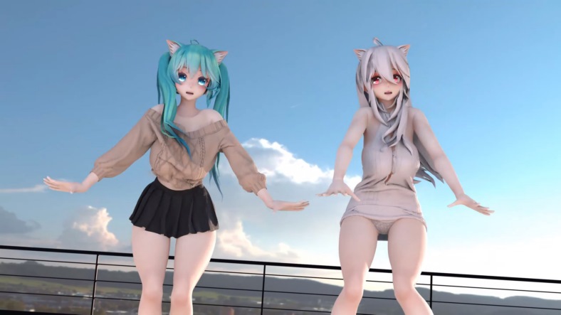 [MMD/4K] Haku&Miku – drop pop candy [270MB]-神域次元