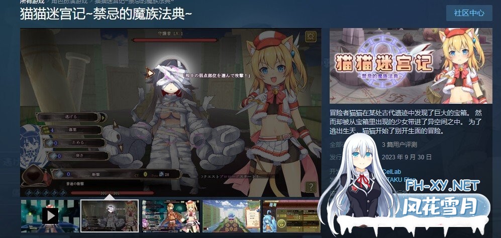 [微云/迷宫探索SLG/中文/动态]猫猫迷宫记~禁忌的魔族法典V1.07 STEAM官方中文步兵版[新步兵][780M]-神域次元